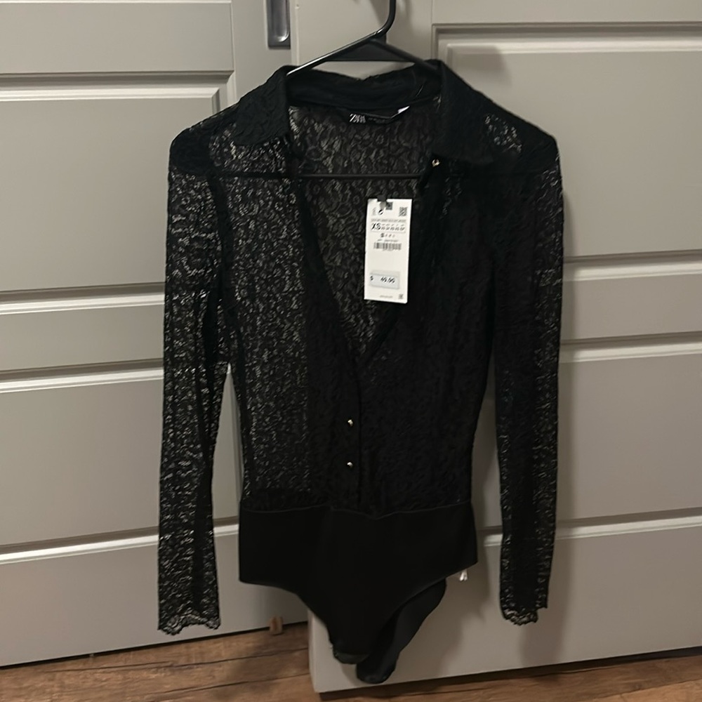 Lace bodysuit Zara tags on